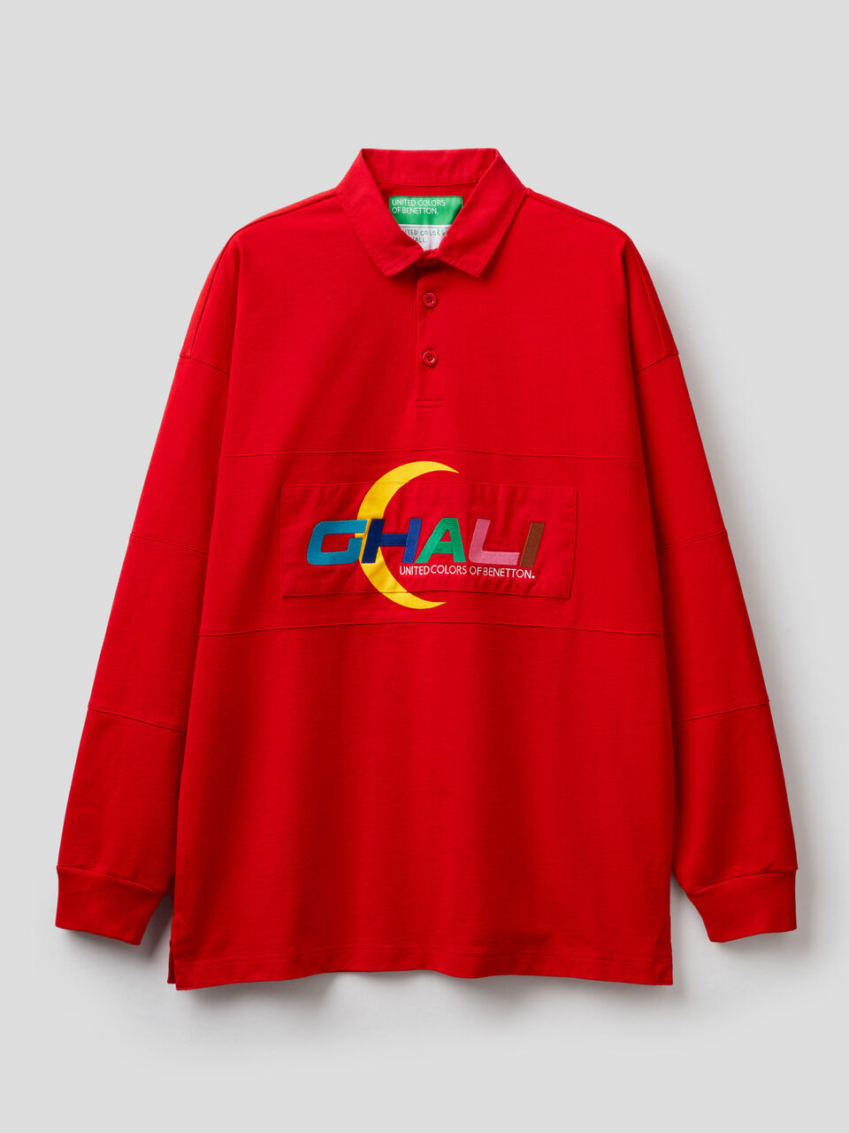 Polo unissexo com texto Ghali bordado image number 1
