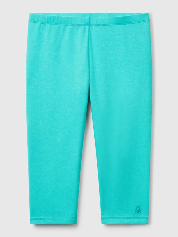 Leggings pelo joelho em algodão stretch Menina