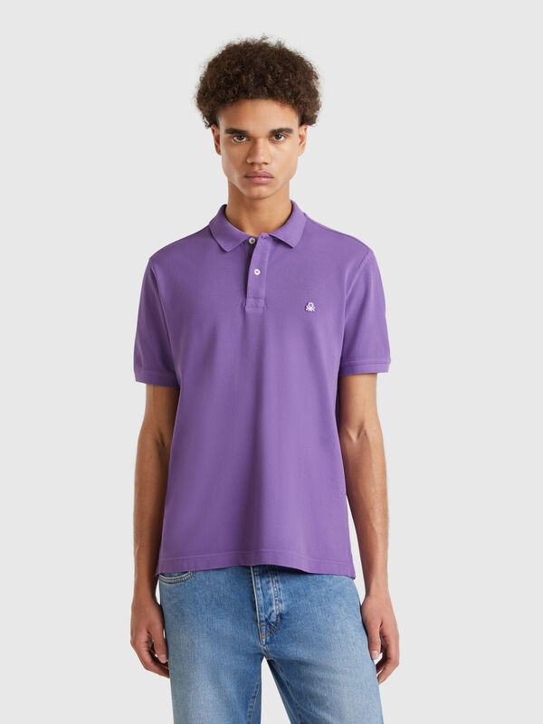 Polo regular fit violeta Homem
