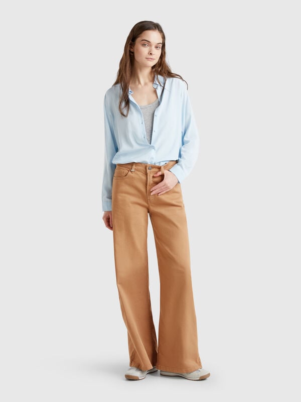 Calças wide fit Mulher
