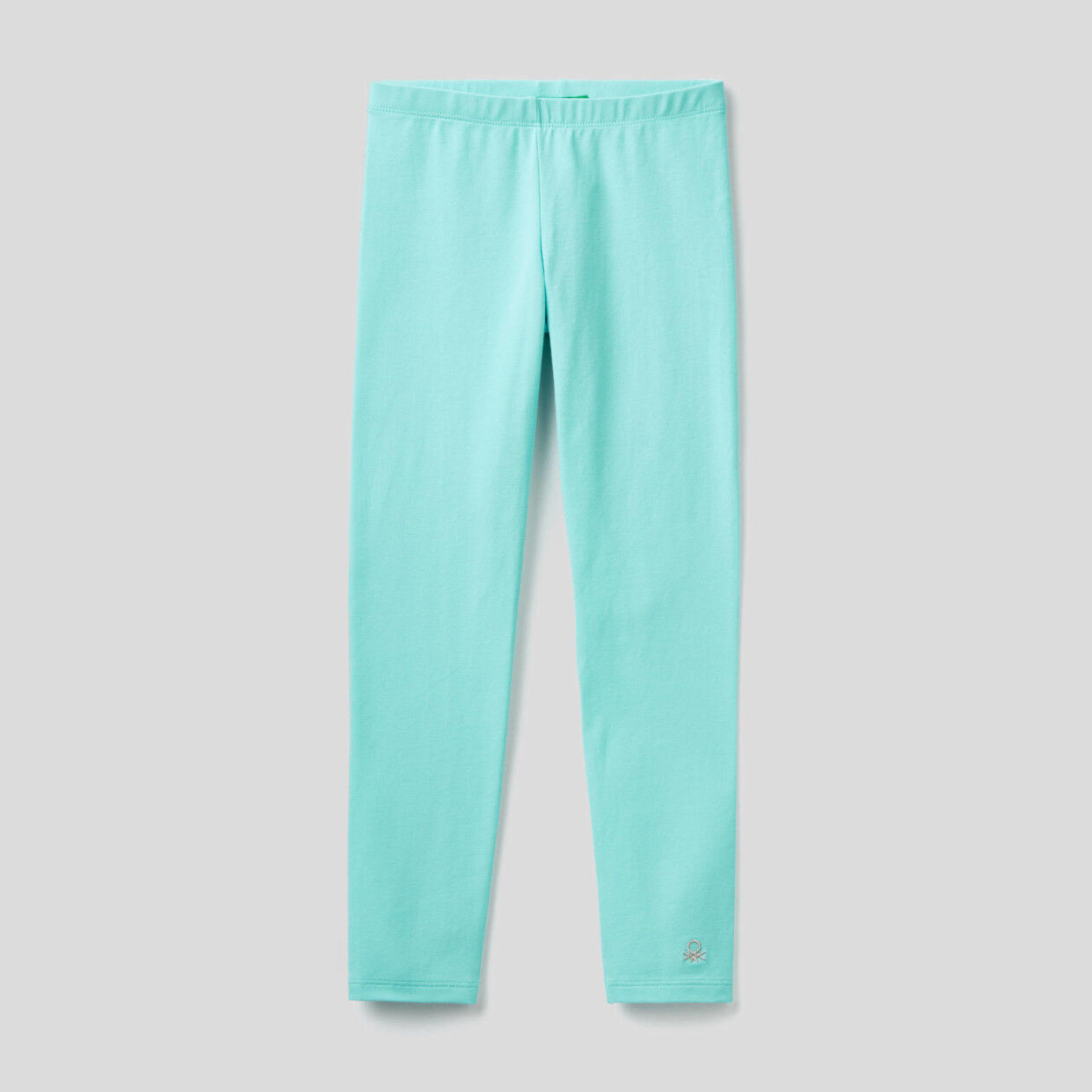Leggings com logótipo em lurex