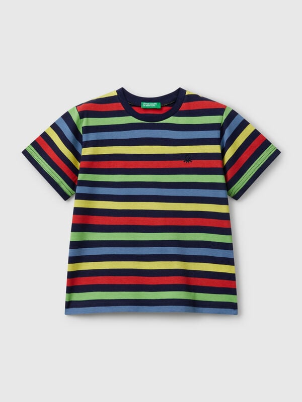 Camiseta listrada 100% algodão Menino