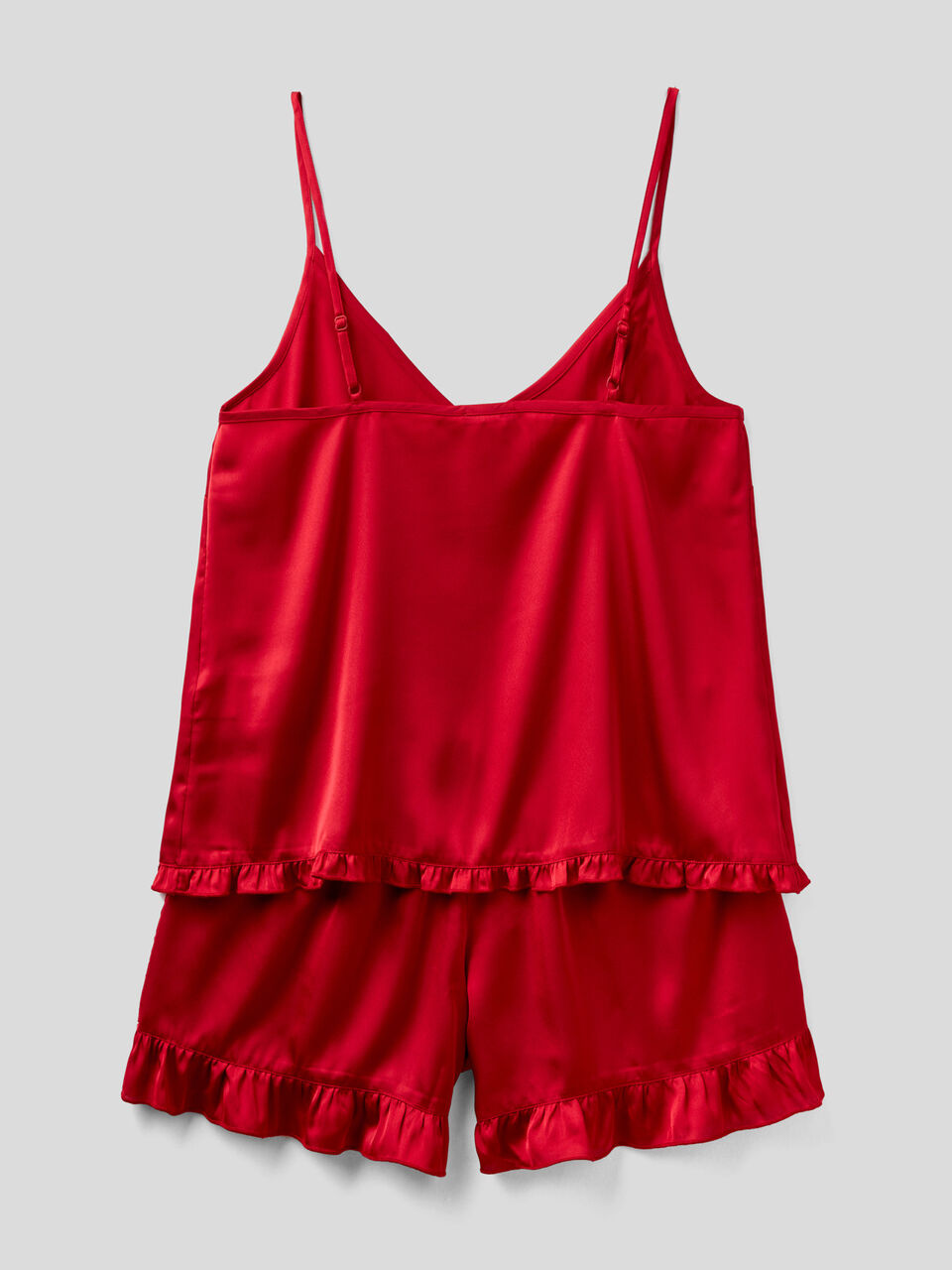 Pijama curto em cetim image number 2