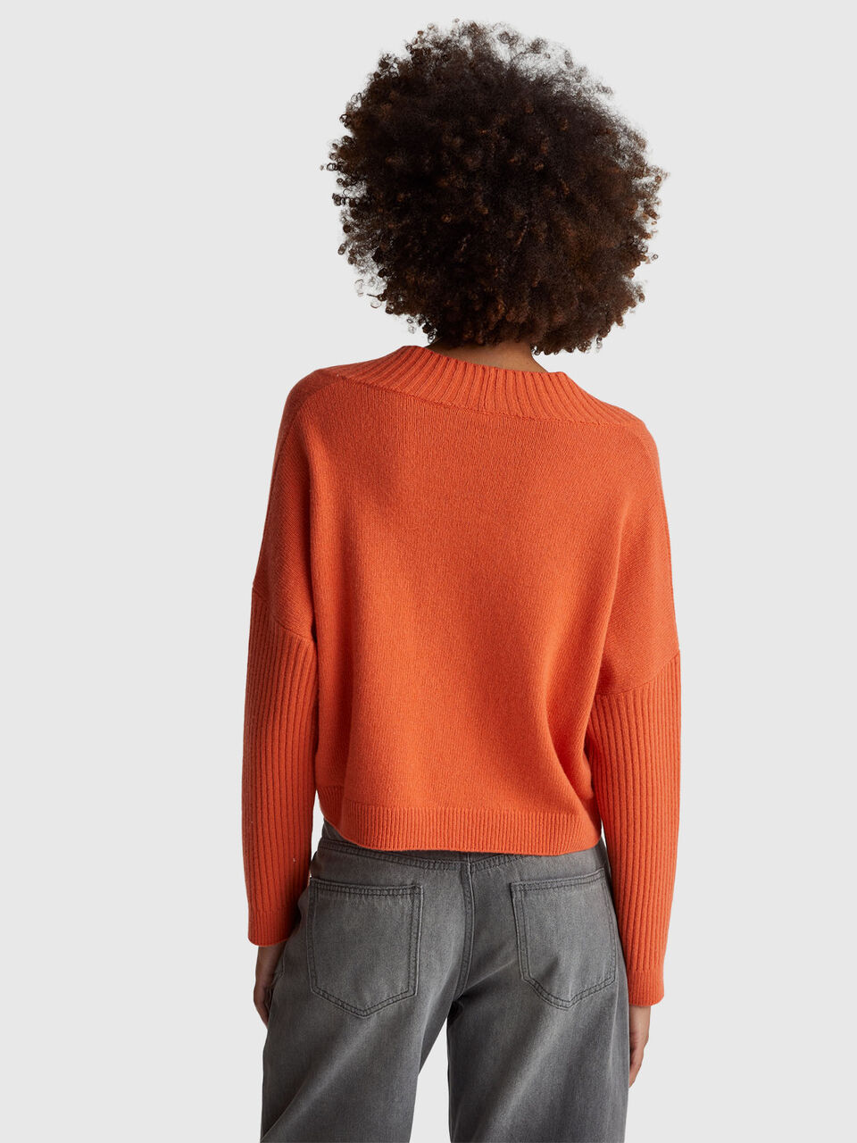 V NECK SWEATER L/S Mulher image number null