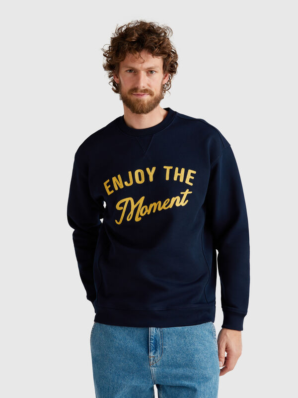 Sweatshirt com bordado 100% algodão Homem
