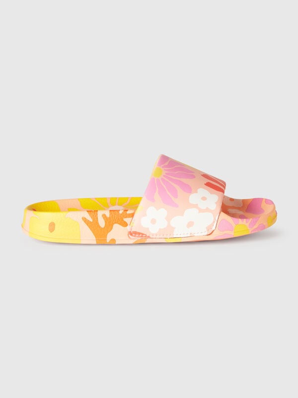 Chinelos com estampado floral Menino