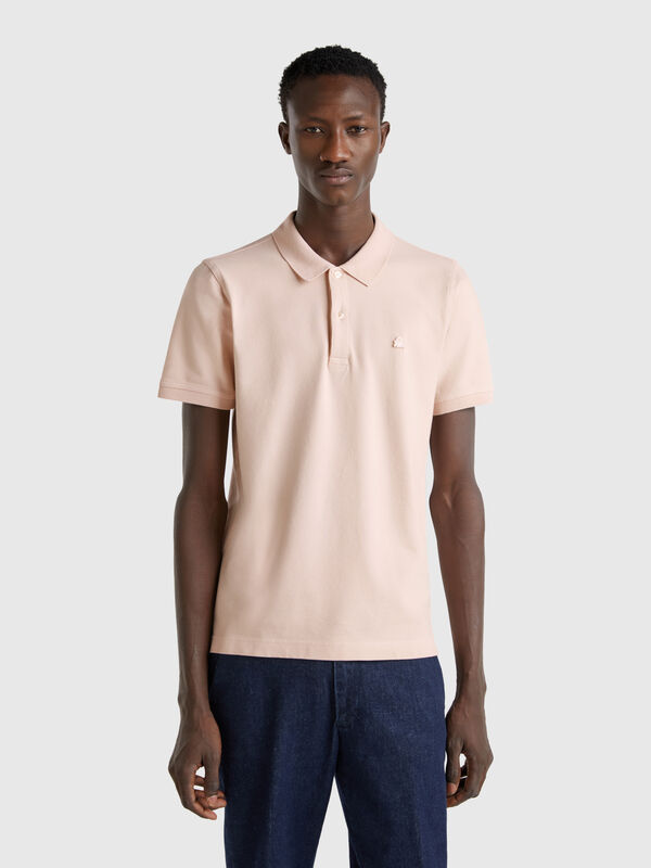 Polo rosa pó slim fit Homem