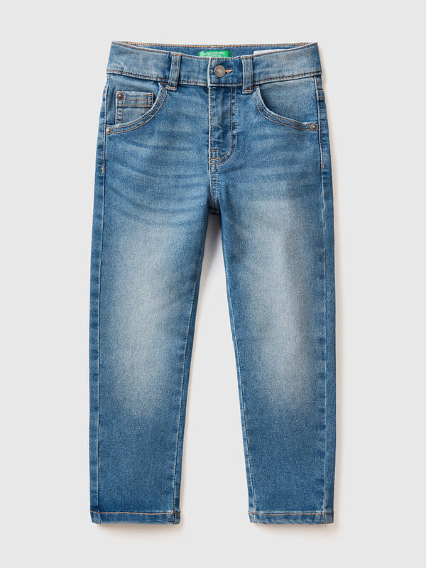 Jeans skinny fit efeito vintage Menino