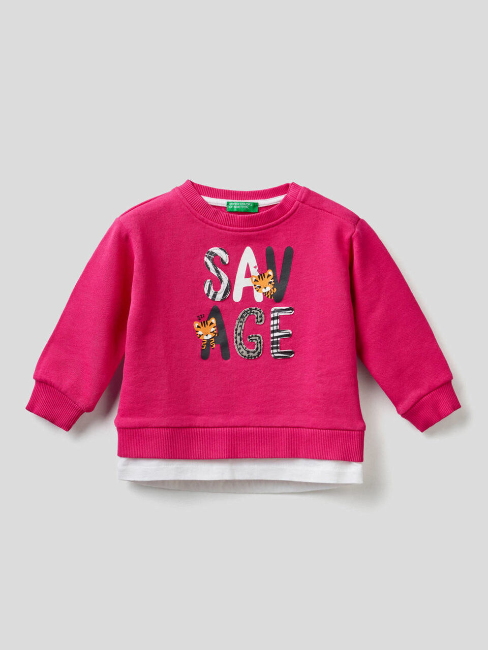 Sweat estampada com base dupla image number 1