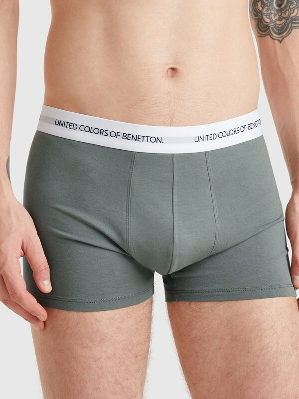 Boxers em algodão stretch Homem