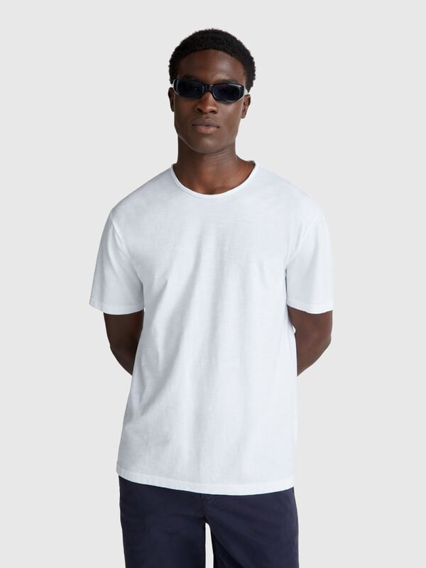 T-shirt em algodão flamé Homem