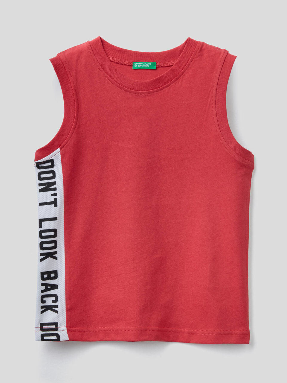 T-shirt sem mangas com faixa em contraste image number null