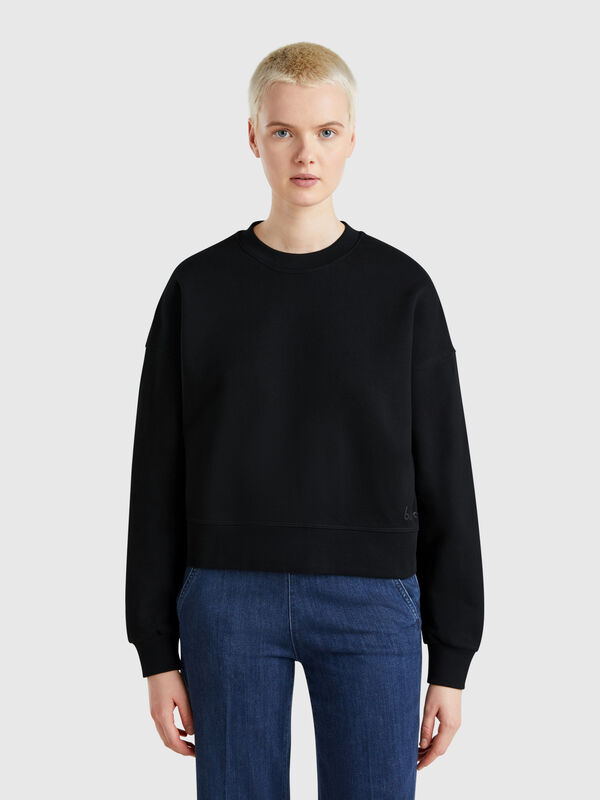 Sweat 100% algodão com estampa logótipo Mulher