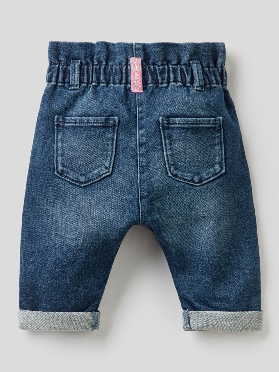 Jeans paperbag com faixa em lurex image number 2