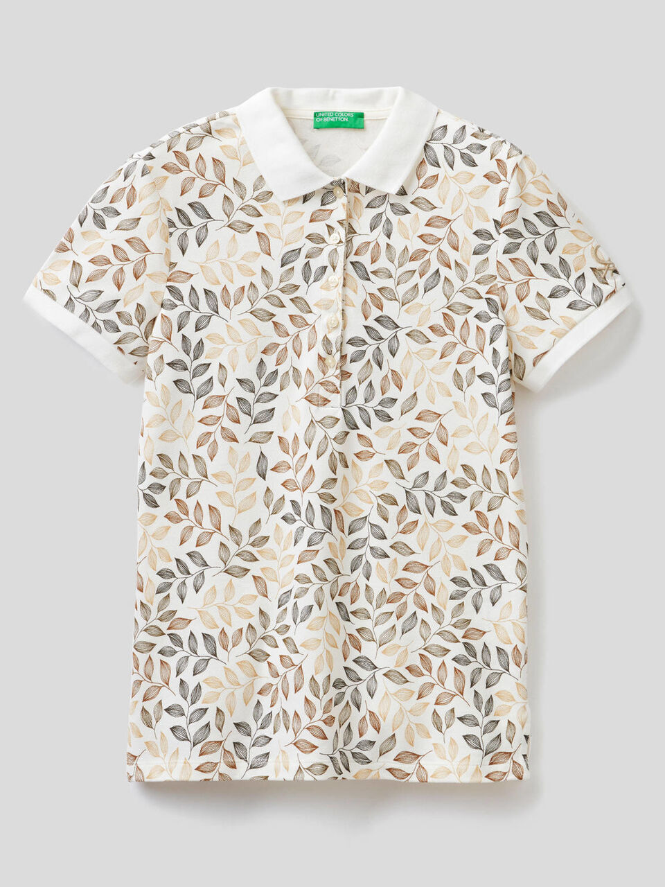 Polo estampado em algodão stretch image number 1