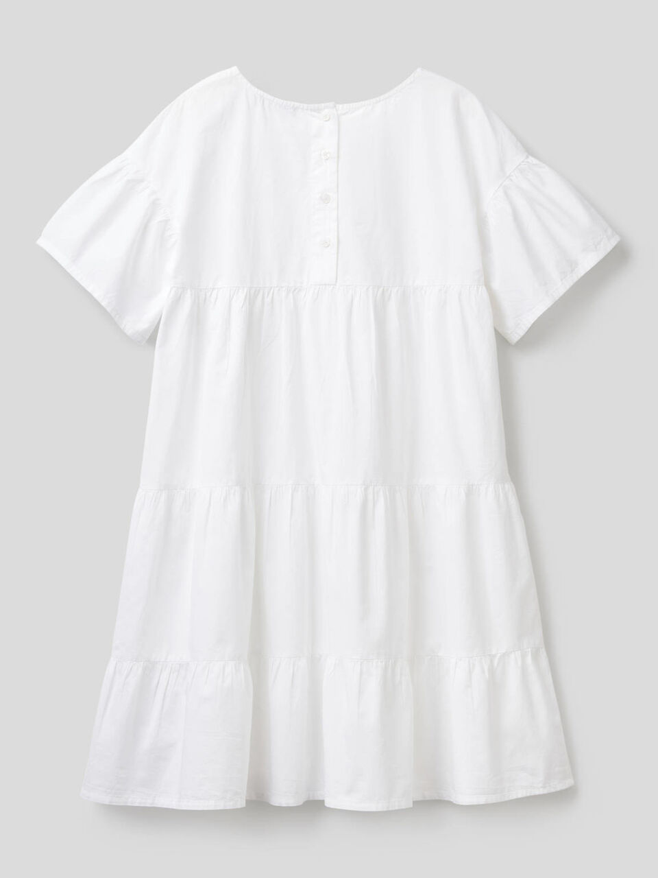 Vestido amplo com folhos em 100% algodão image number 2