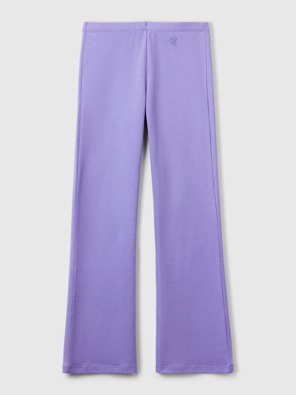 Leggings à boca-de-sino em algodão stretch Menina