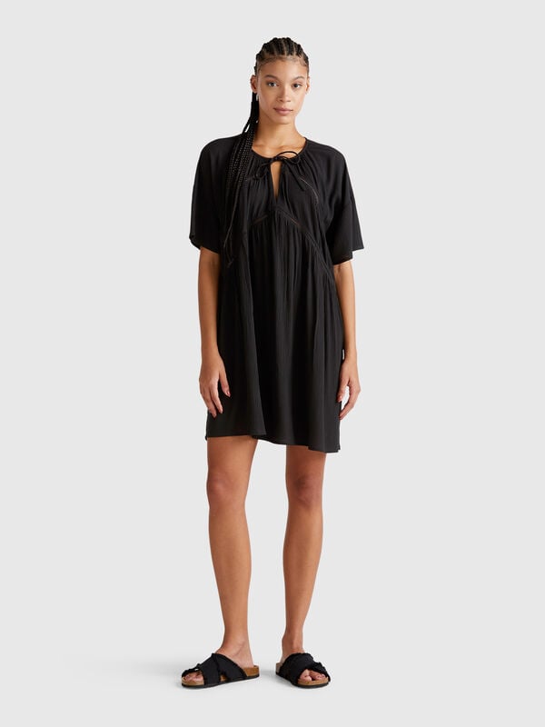Vestido amplo curto Mulher