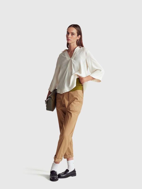 Blusa ampla 100% viscose Mulher