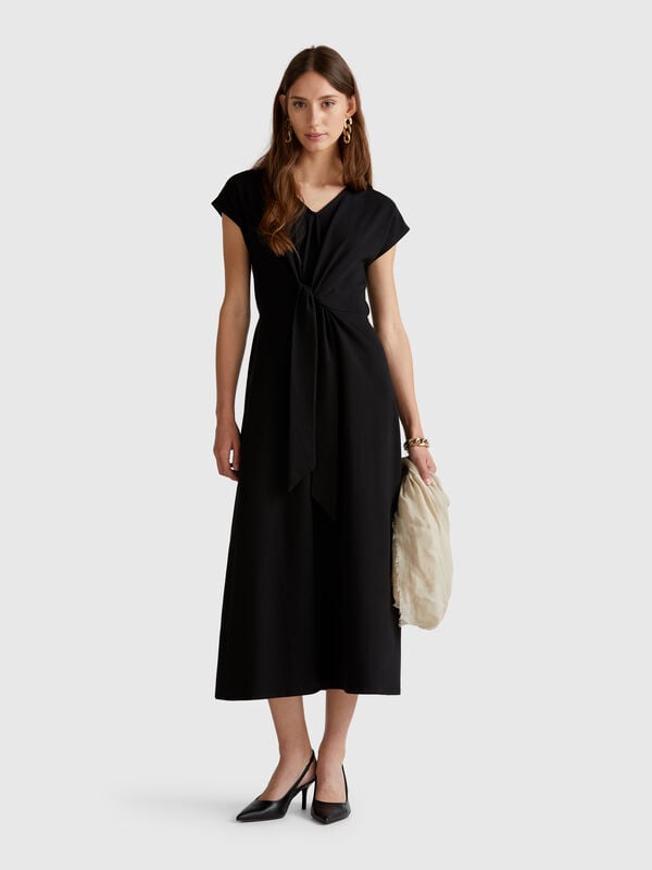 Vestido em algodão stretch Mulher
