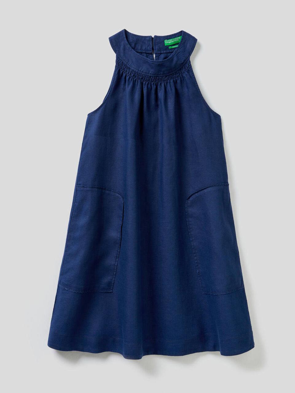 Vestido curto em 100% linho image number 1