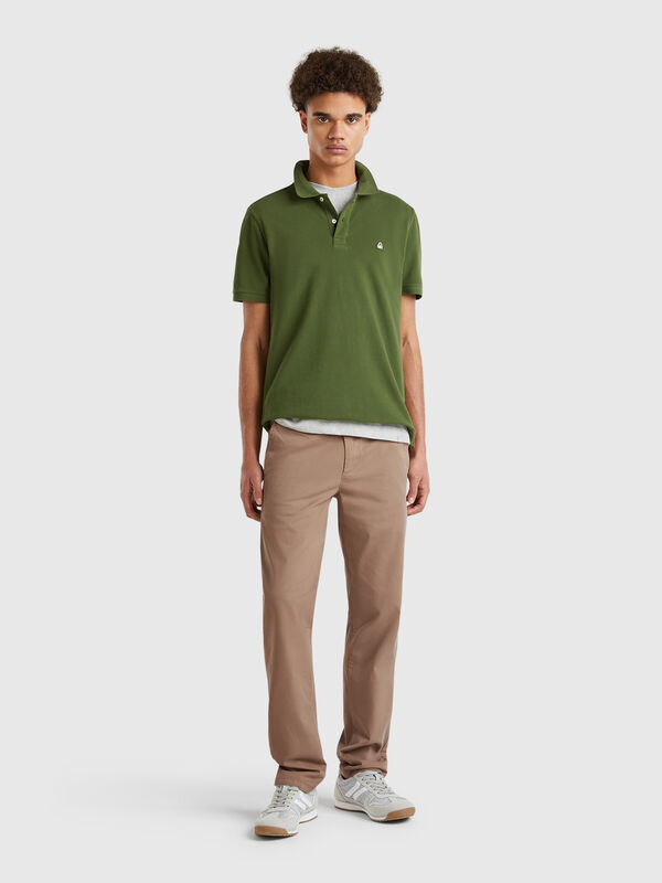 Chinos slim fit tortora Homem
