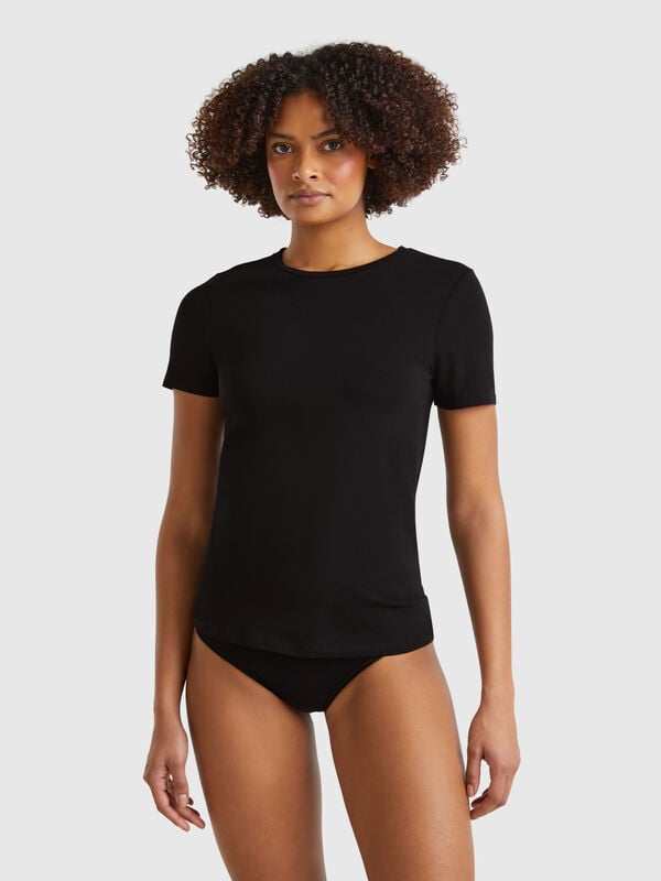 T-shirt em algodão super stretch Mulher