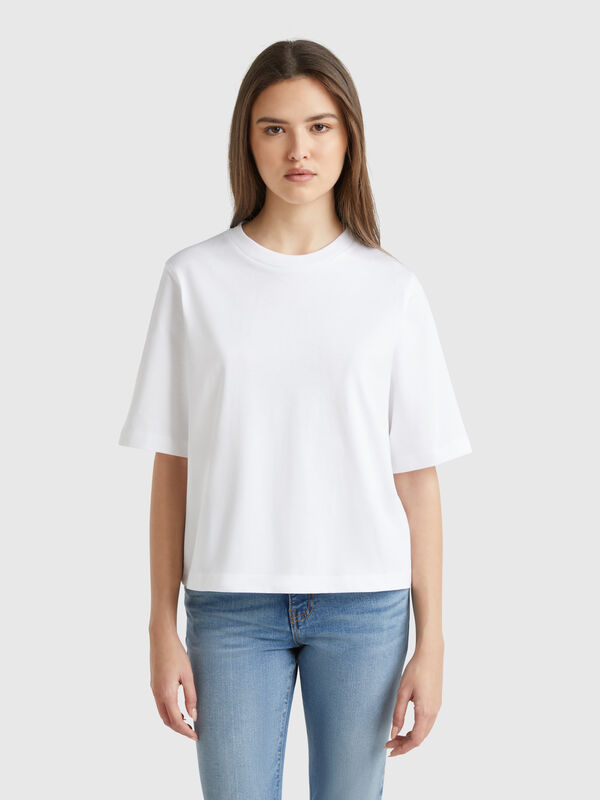 T-shirt boxy fit 100% algodão Mulher