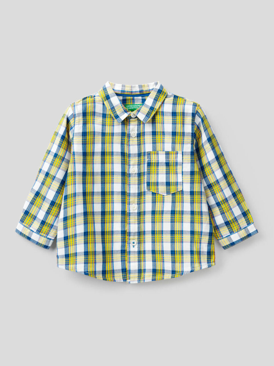 Camisa aos quadrados 100% algodão image number 1