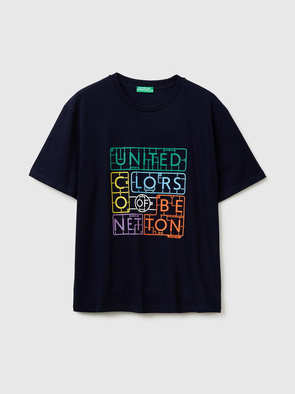 T-shirt em algodão com logótipo Homem