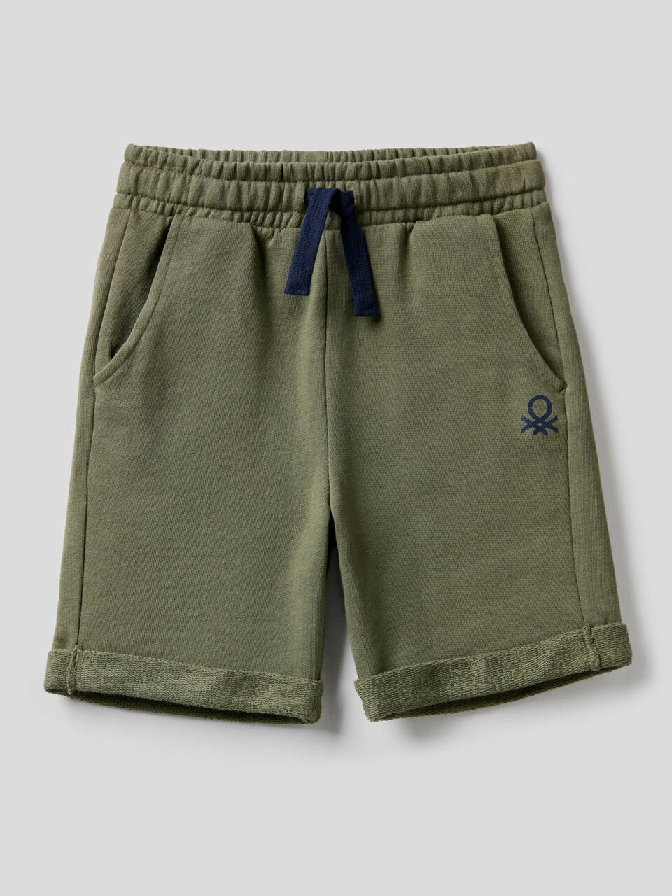 Bermudas em felpo de puro algodão image number 1