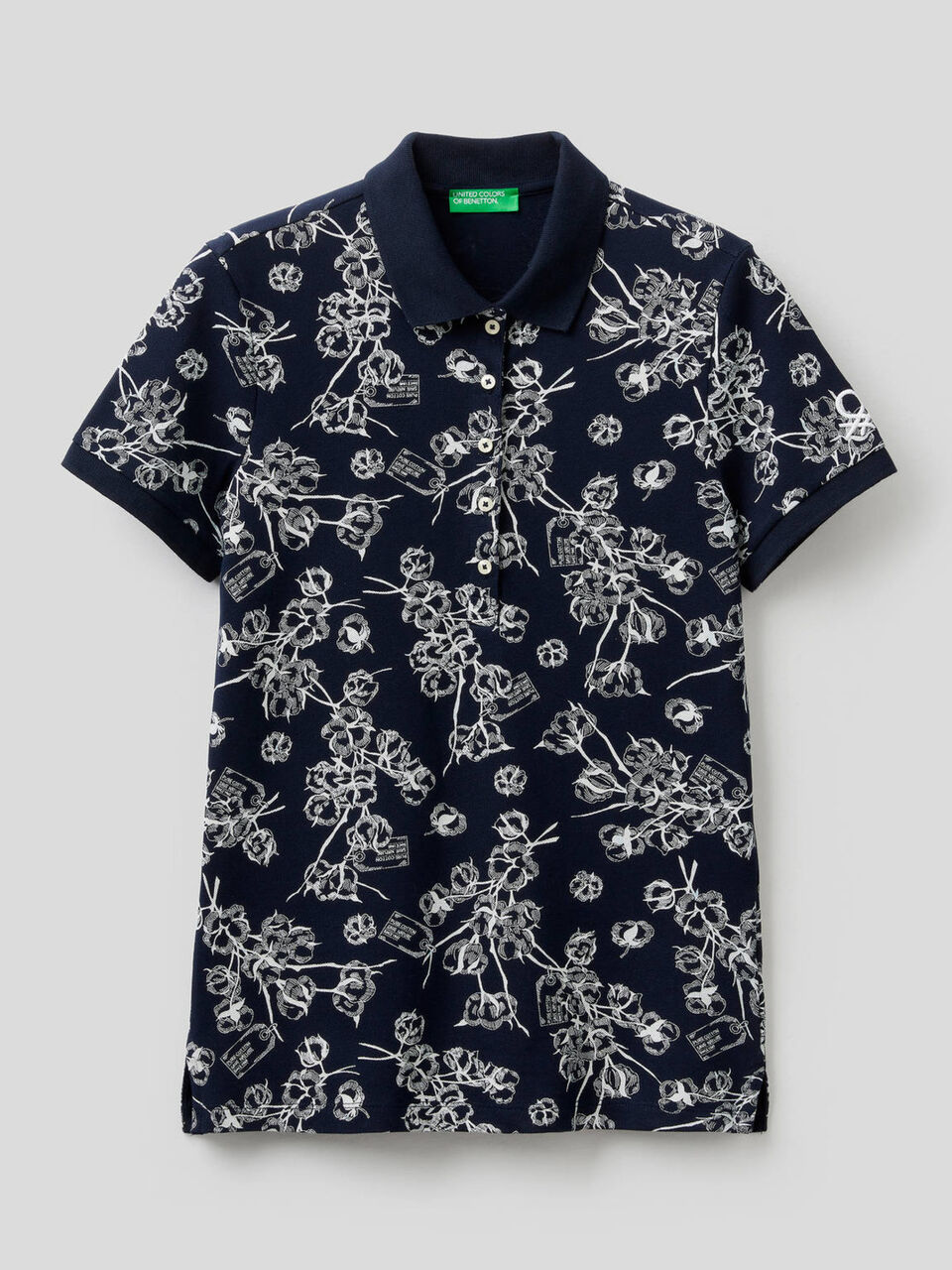 Polo estampado em algodão stretch image number 1
