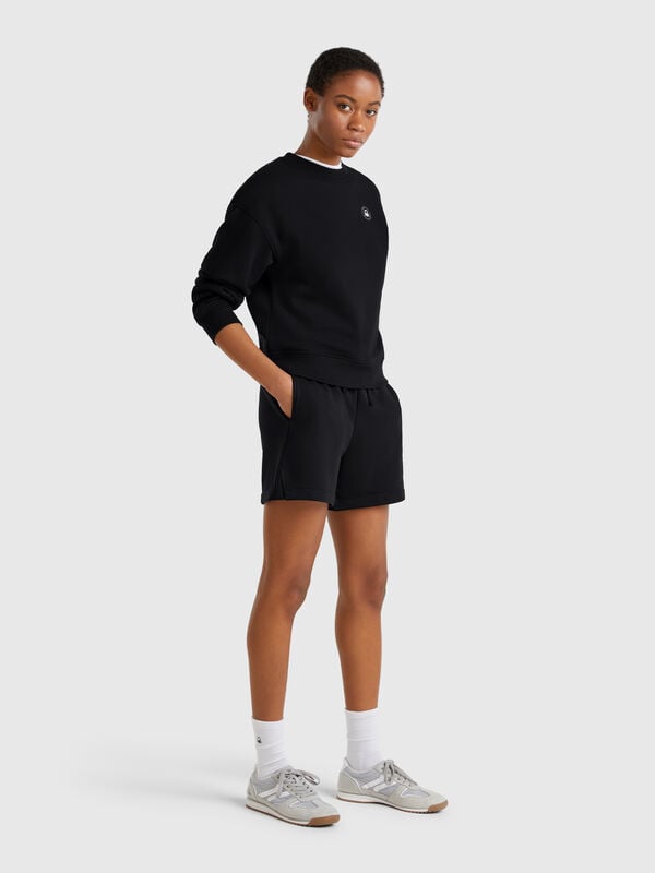 Shorts com elástico logótipo Mulher