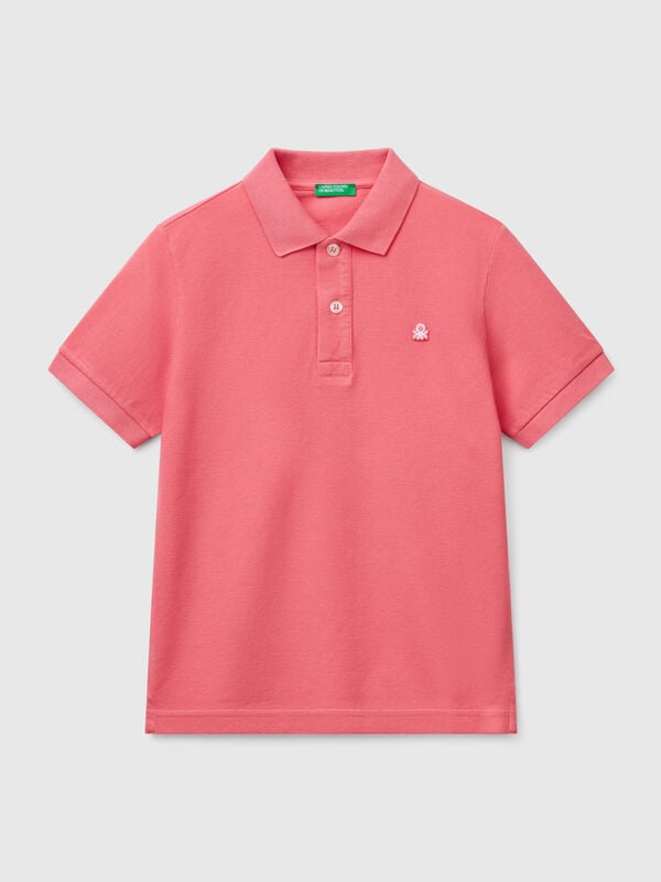 Polo slim fit em algodão puro Menino