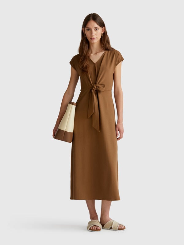 Vestido em algodão stretch Mulher
