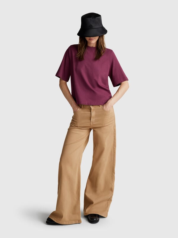 T-shirt boxy fit 100% algodão Mulher