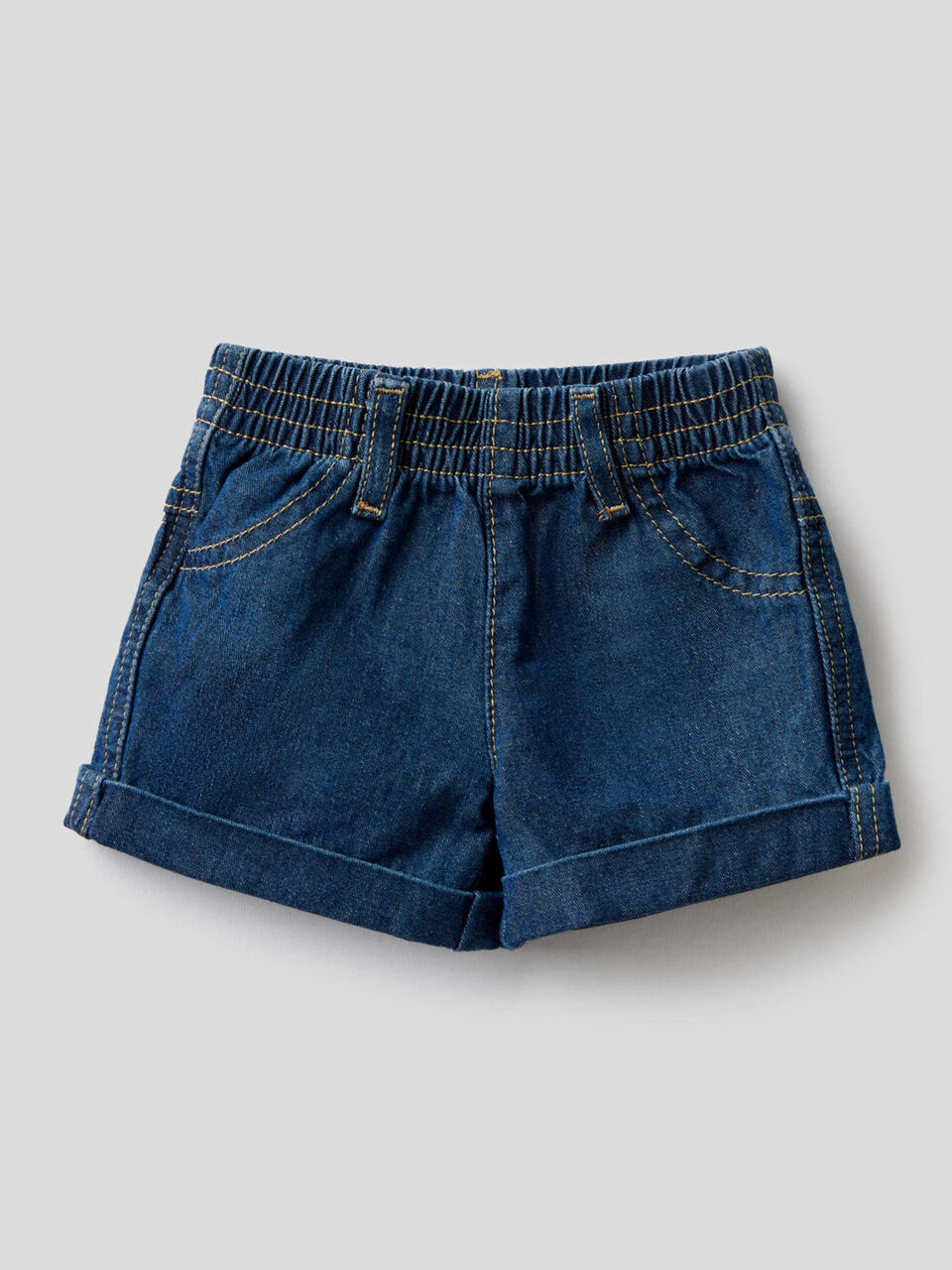 Calções em denim 100% algodão image number 1