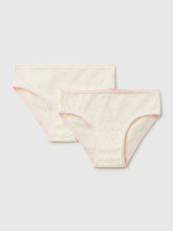 Dois slips em algodão stretch Menina