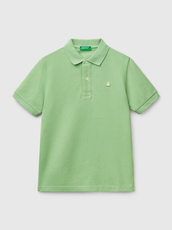 Polo slim fit em algodão puro Menino
