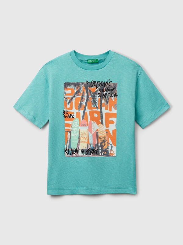 T-shirt com estampado fotográfico Menino