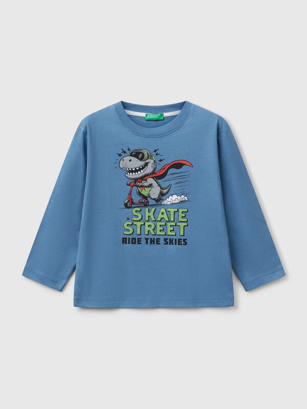 T-shirt com estampa em algodão  Menino
