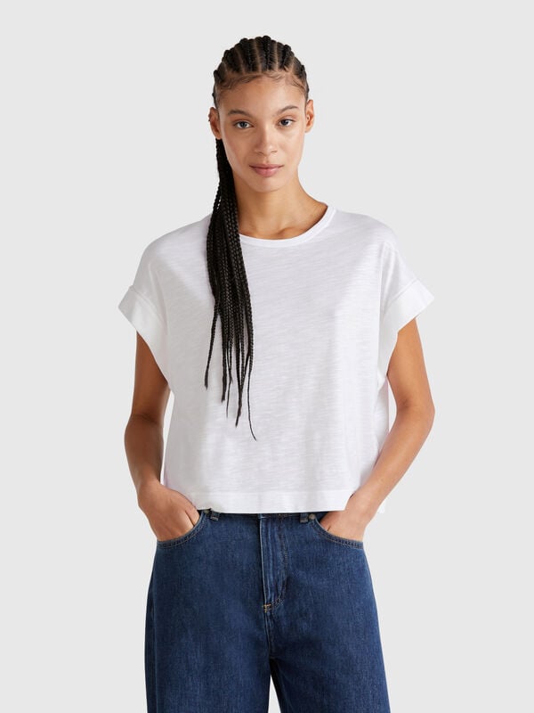 T-shirt boxy fit Mulher