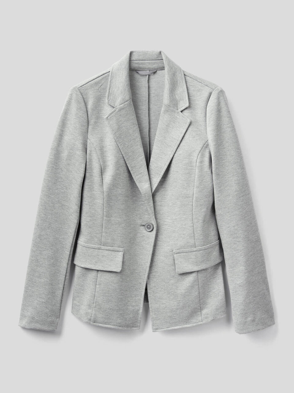 Blazer em mescla de algodão stretch image number 1