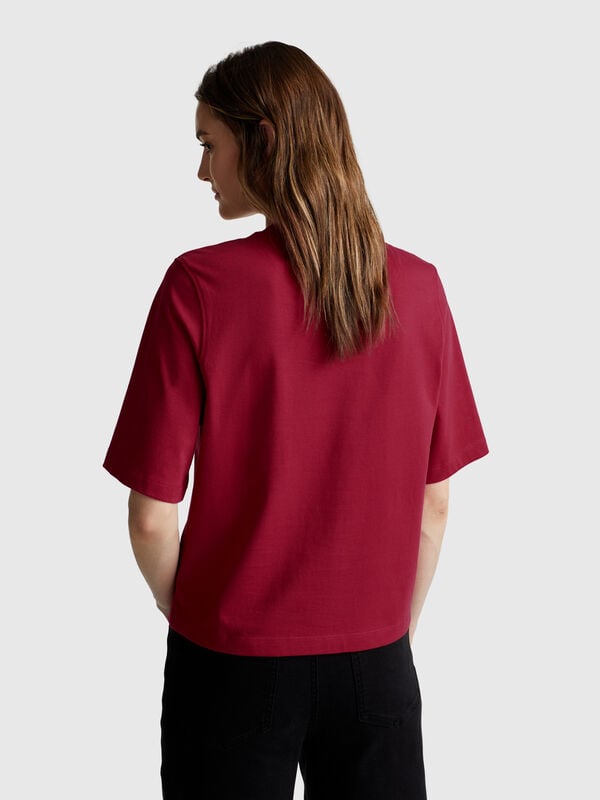 T-shirt boxy fit 100% algodão Mulher