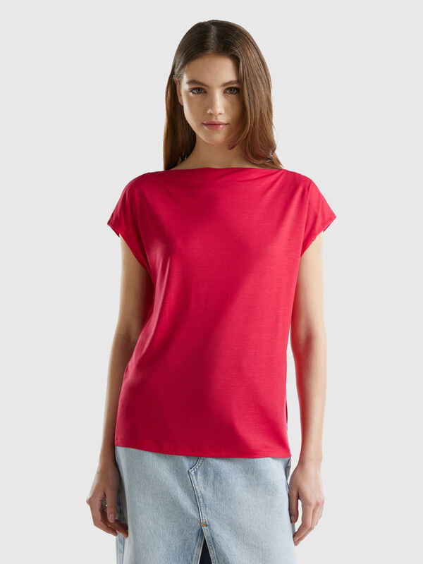 T-shirt de manga curta em viscose sustentável Mulher