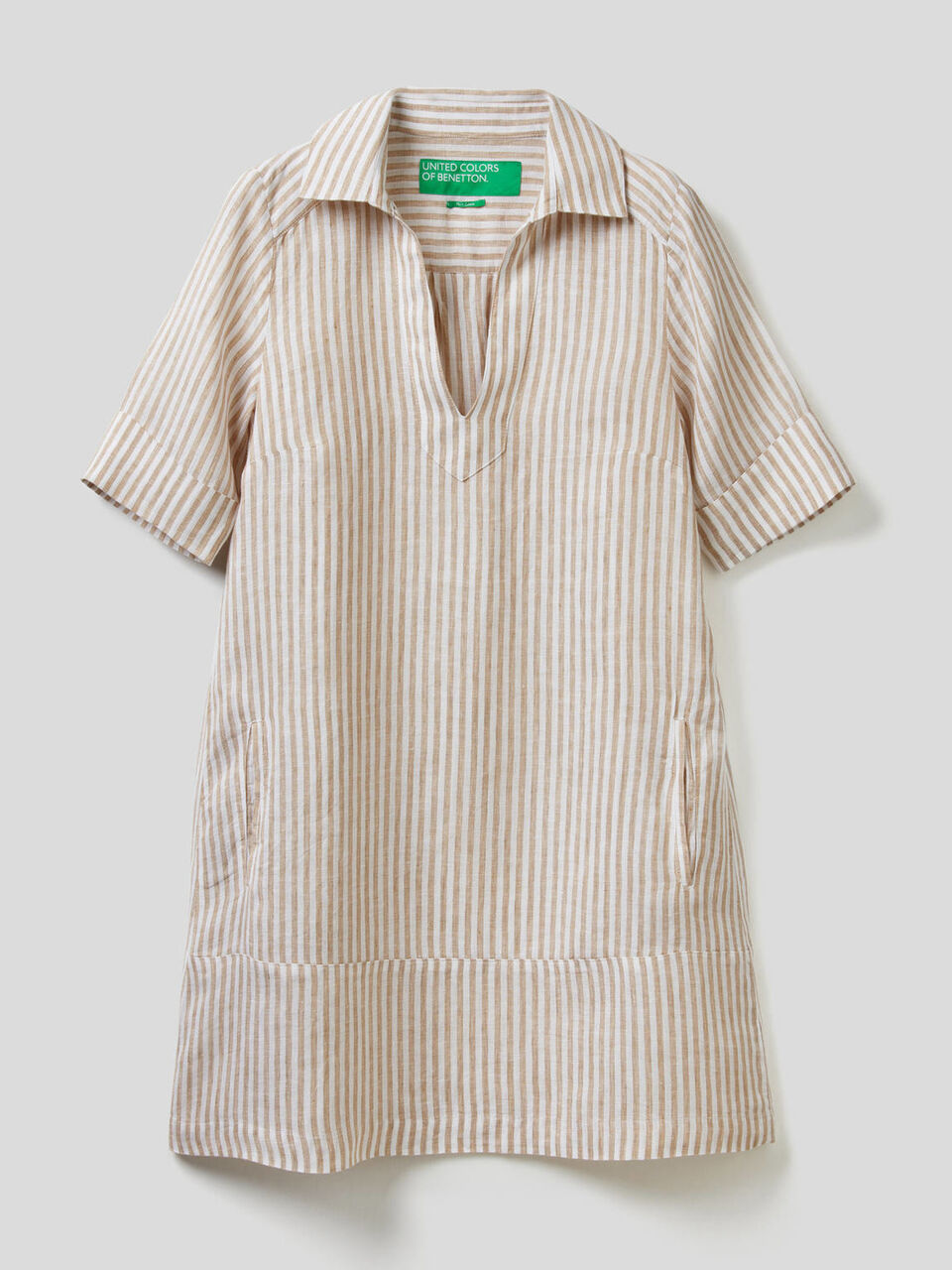 Vestido curto em 100% linho image number 1