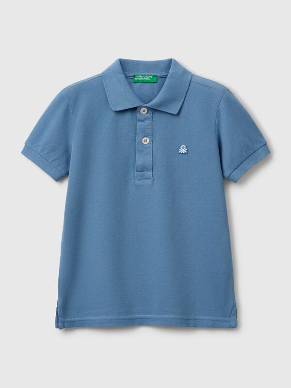 Polo de manga curta em algodão puro Menino