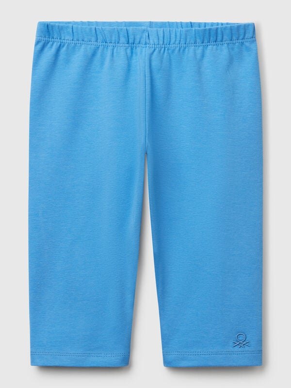 Leggings 3/4 em algodão stretch Menina