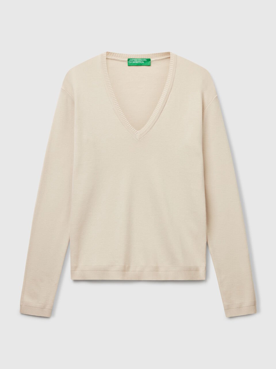 V NECK SWEATER L/S Mulher image number 1