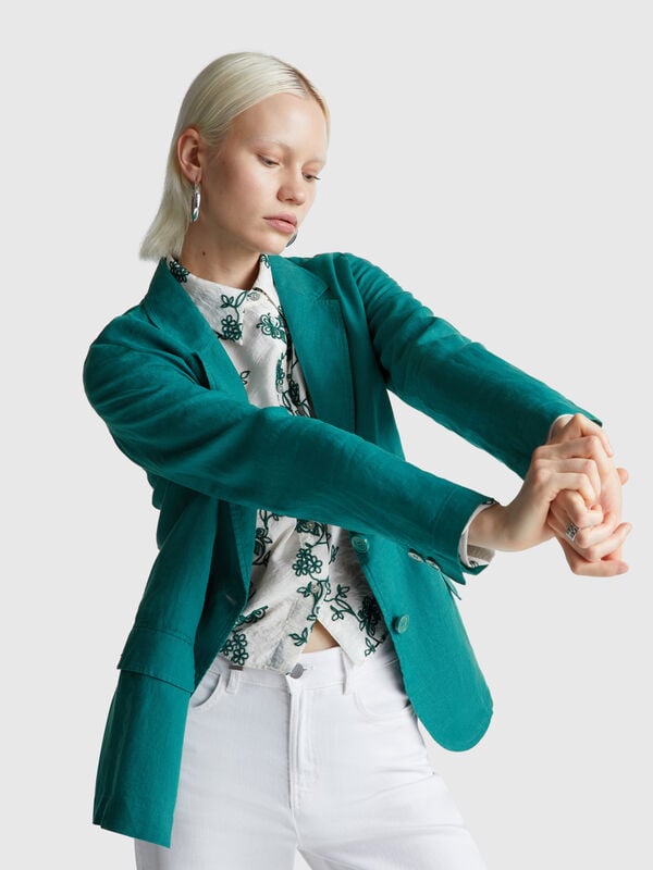 Blazer em linho puro Mulher